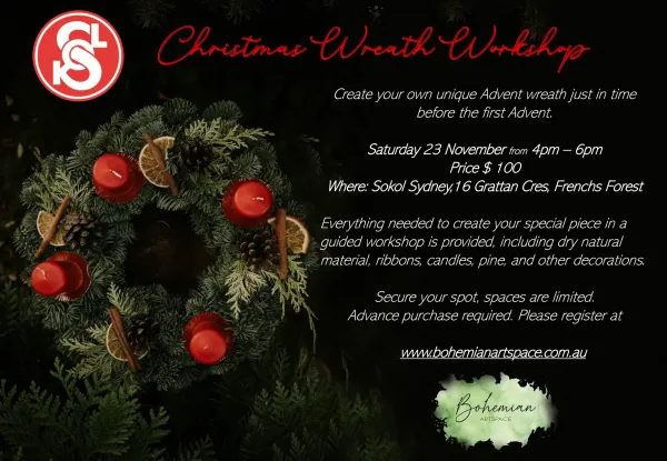 2024 Christmas Wreath Workshop at Sokol!